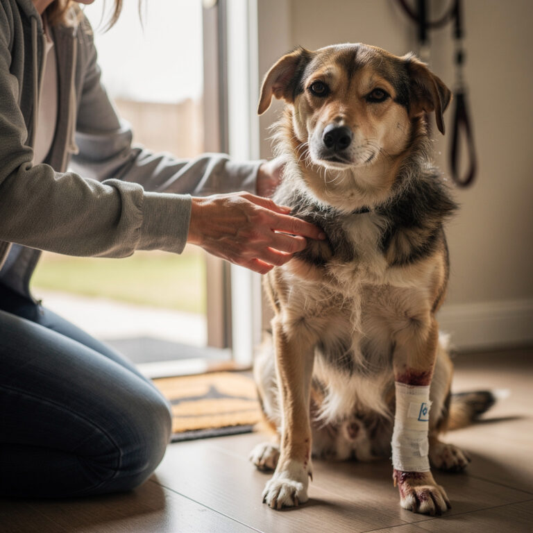 Mon chien fugueur revient blessé : que faire ?