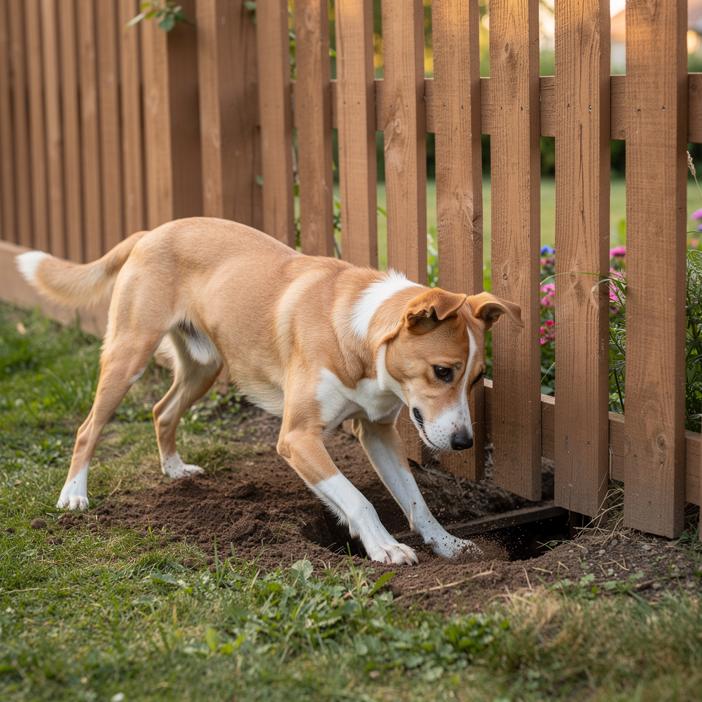 Mon chien creuse sous la clôture pour fuguer, que faire ?